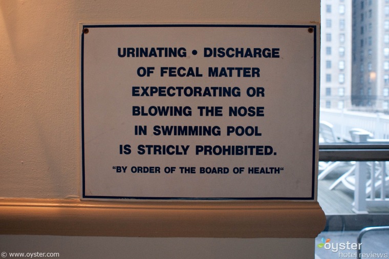 You might think twice before taking a dip in the pool at the Sheraton Manhattan Hotel.